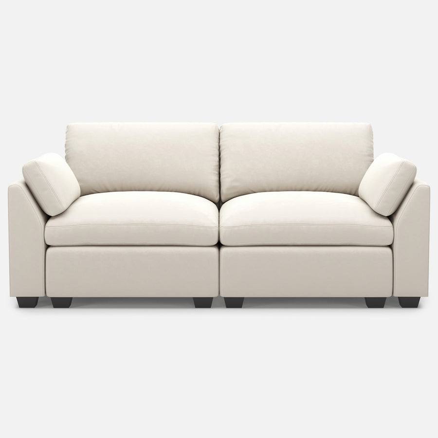 Cosmic-Latte-/-Velvet-Loveseat