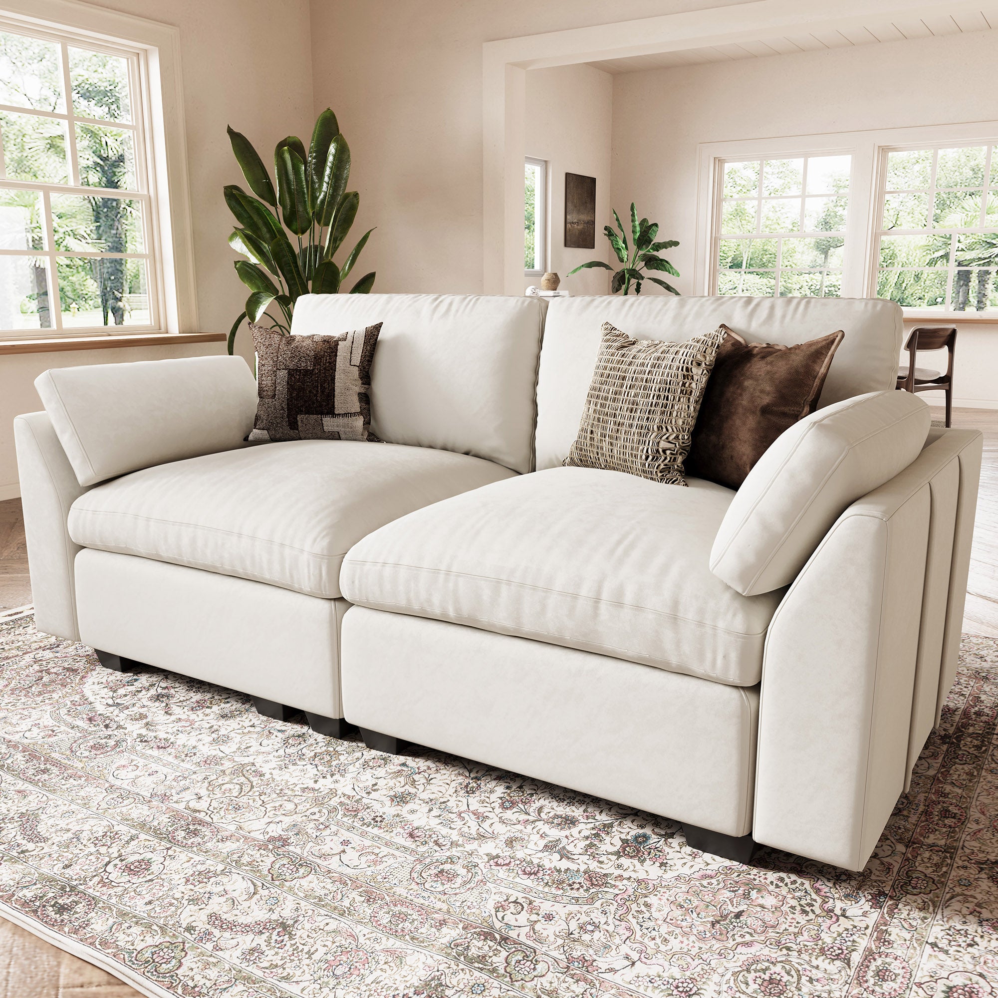 Uteeran Oversized Cloud 2 Seats Sofa