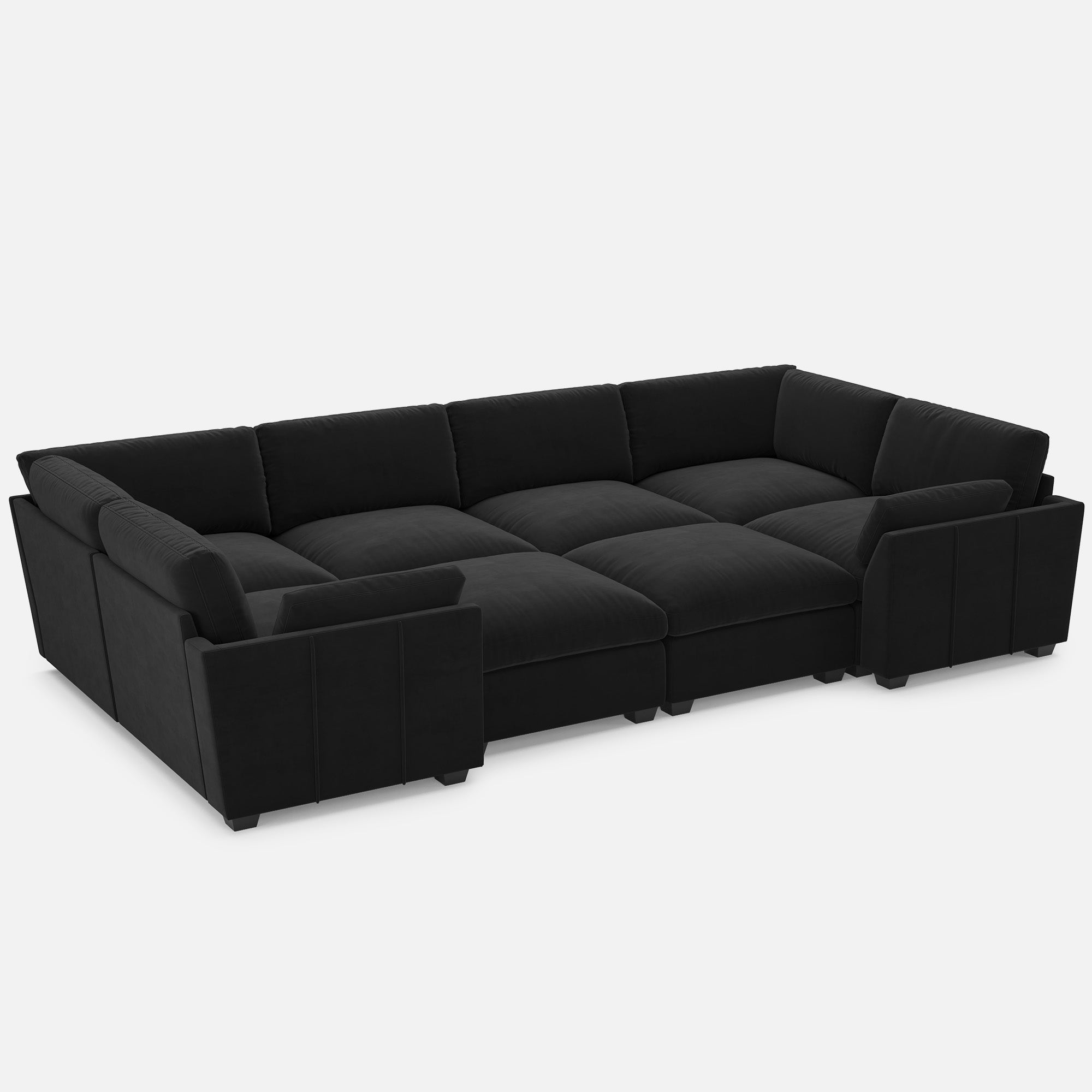Uteeran Oversized Cloud 8 Seats Sleeper Sofa