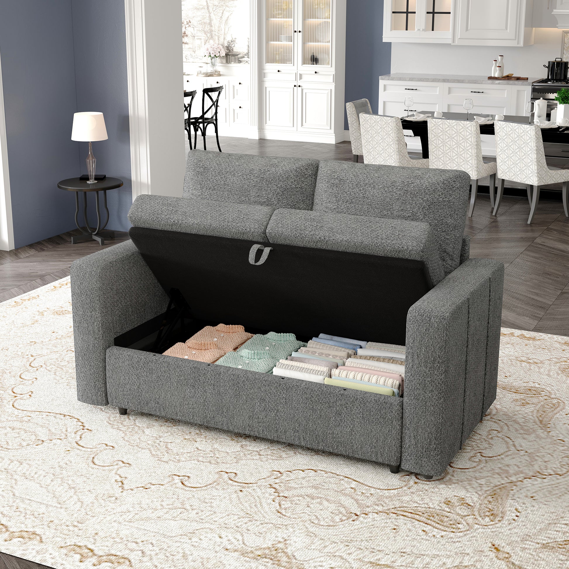 Chenille-Silver-Grey-Storage-Seat