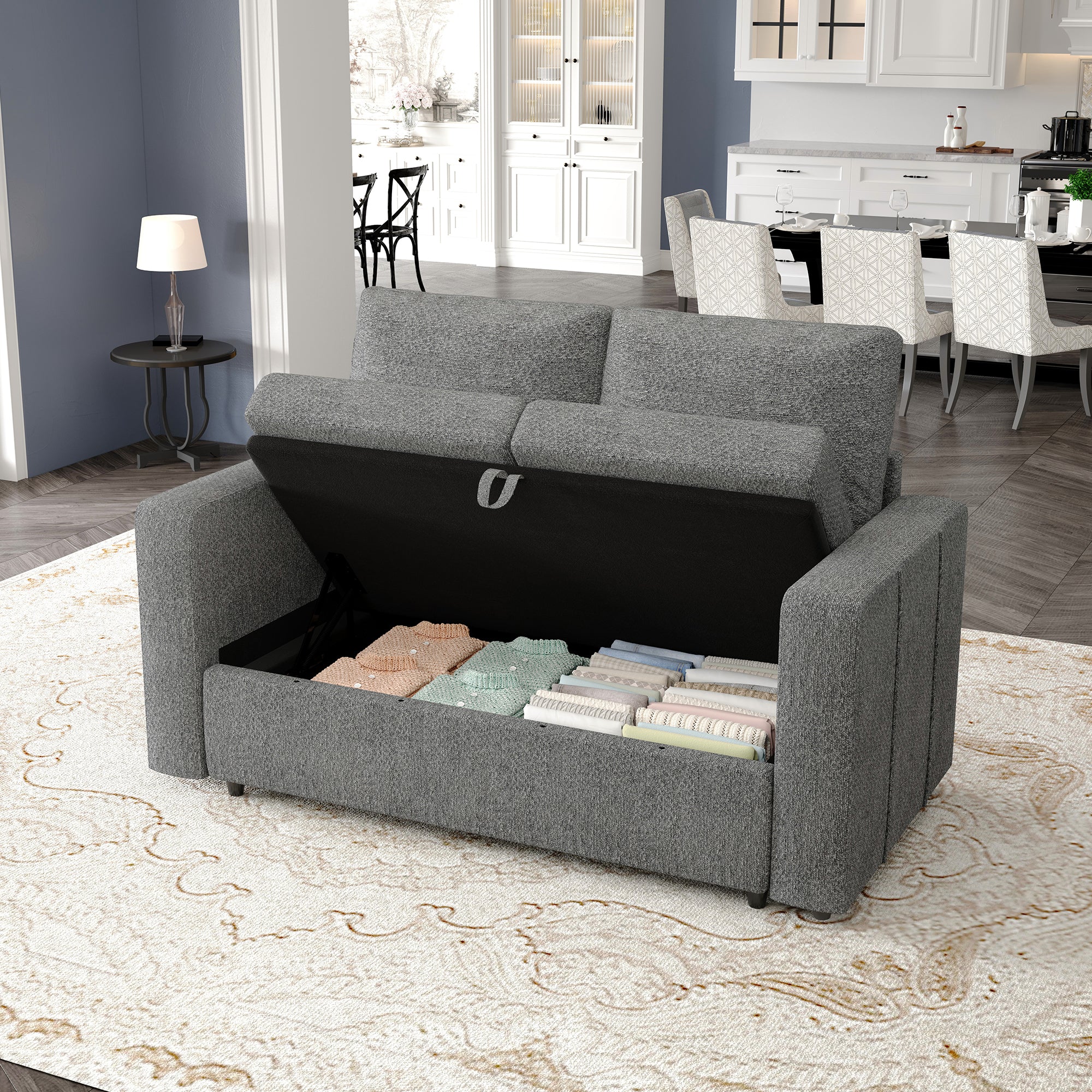 Chenille-Silver-Grey-Storage-Seat