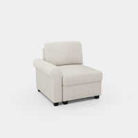 Misty-White-/-Chenille-Module-Left-Seat