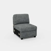 Silver-Grey-/-Chenille-Module-Seat
