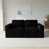 Piano-Black-/-Corduroy-Loveseat