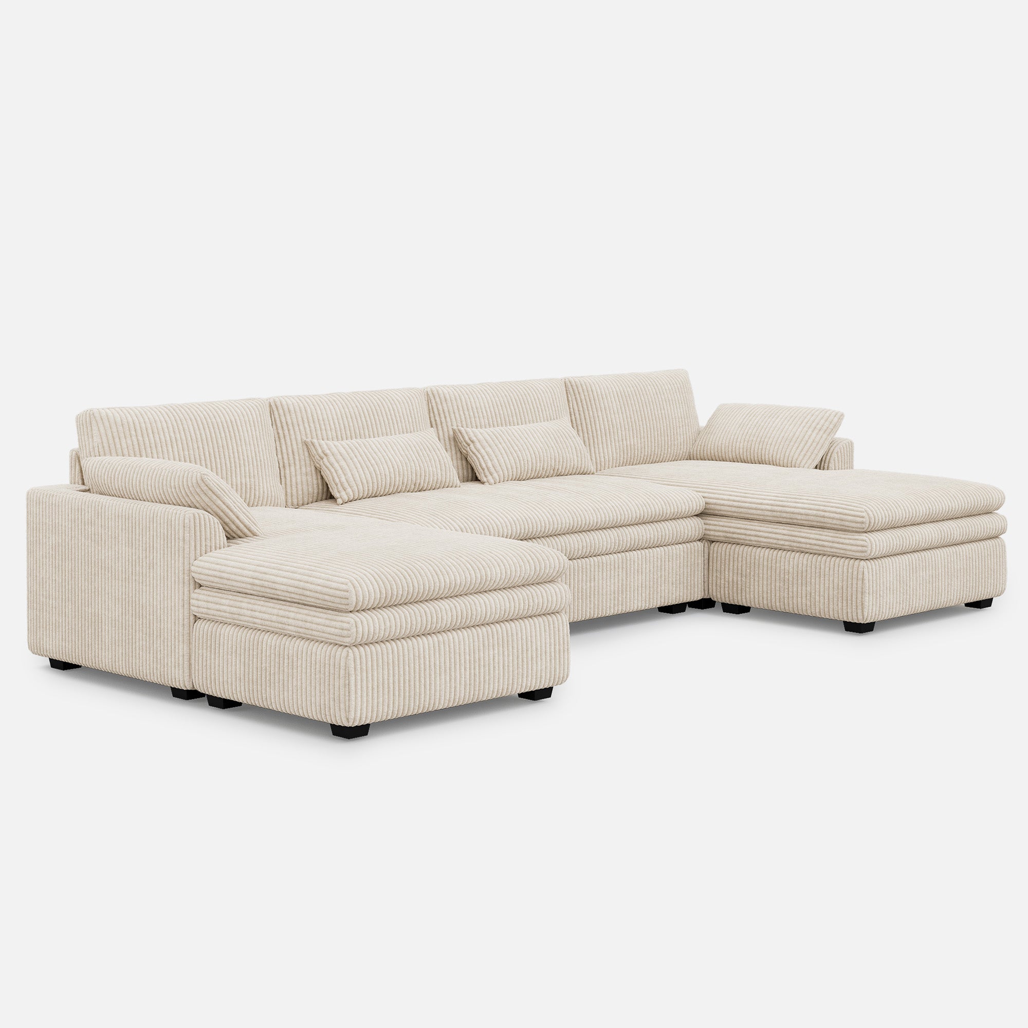 Vayla Oversized Cloud 4 Seats Sofa with Double Chaise