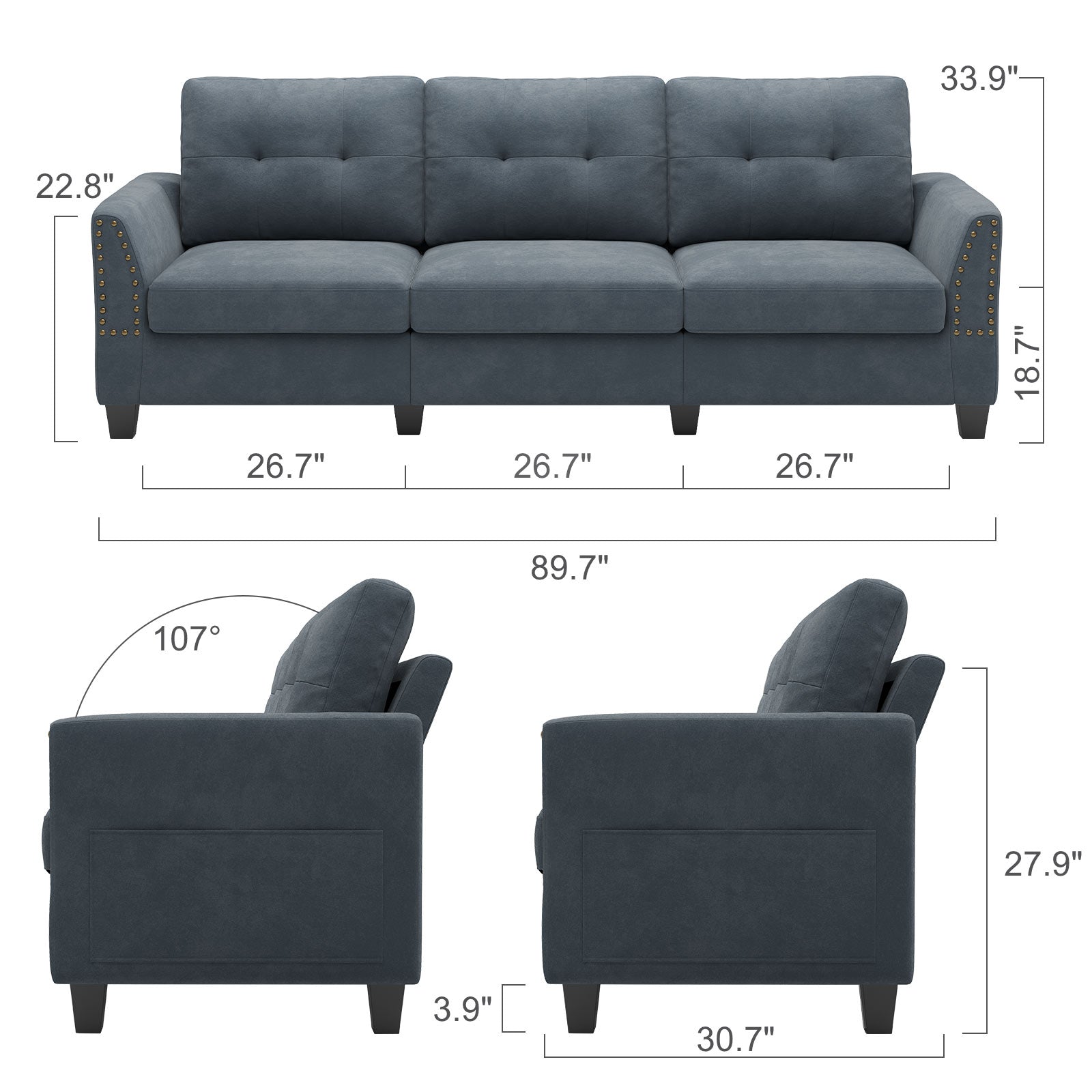 Belffin Sectional Weave Sofa