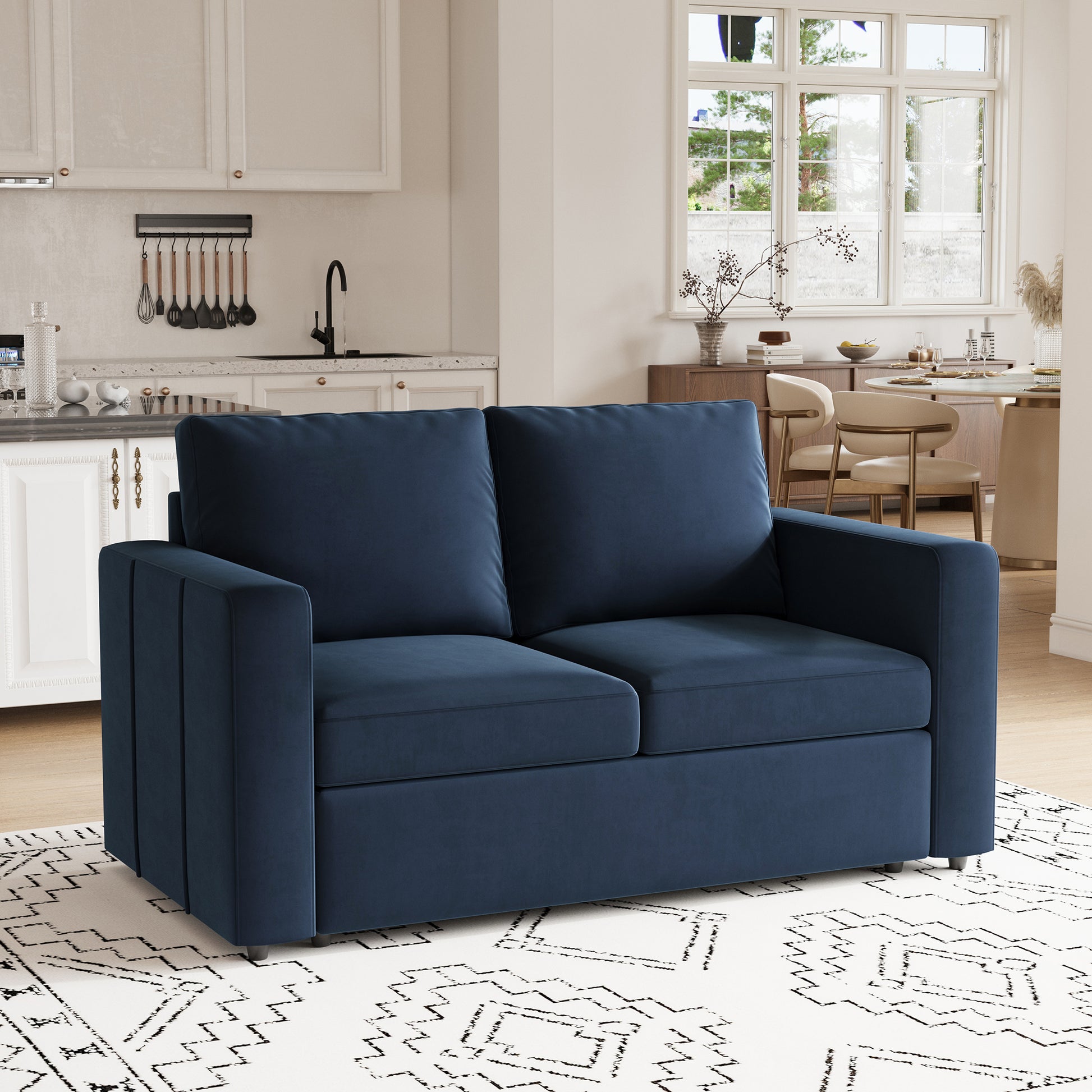 Velvet-Navy-Blue-Storage-Seat