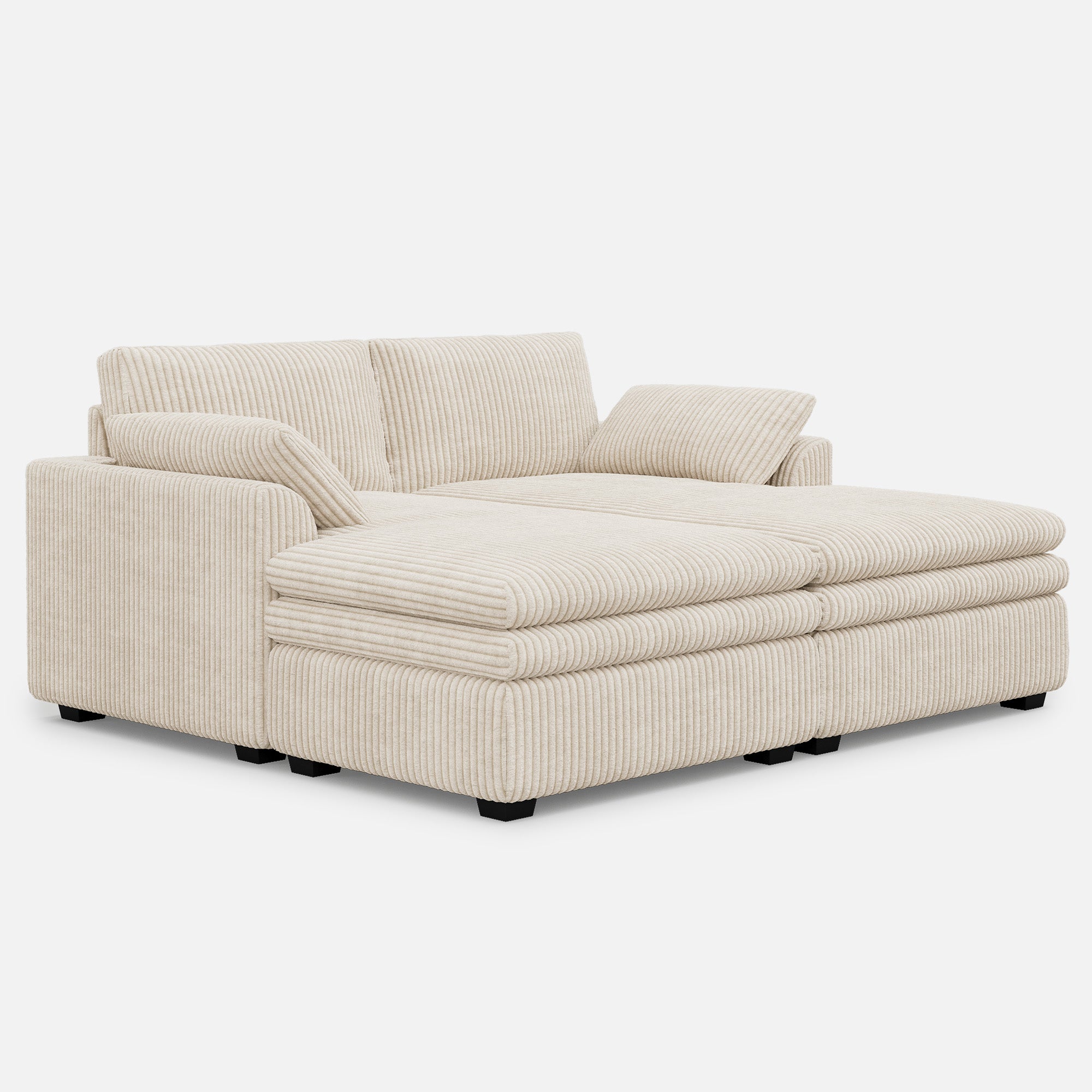 Vayla Oversized Cloud Double Chaise Sofa Sleeper Loveseat