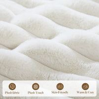 White-Beige-/-Faux-Rabbit-Fur-Corduroy-5-Seat-Sleeper-Sofa
