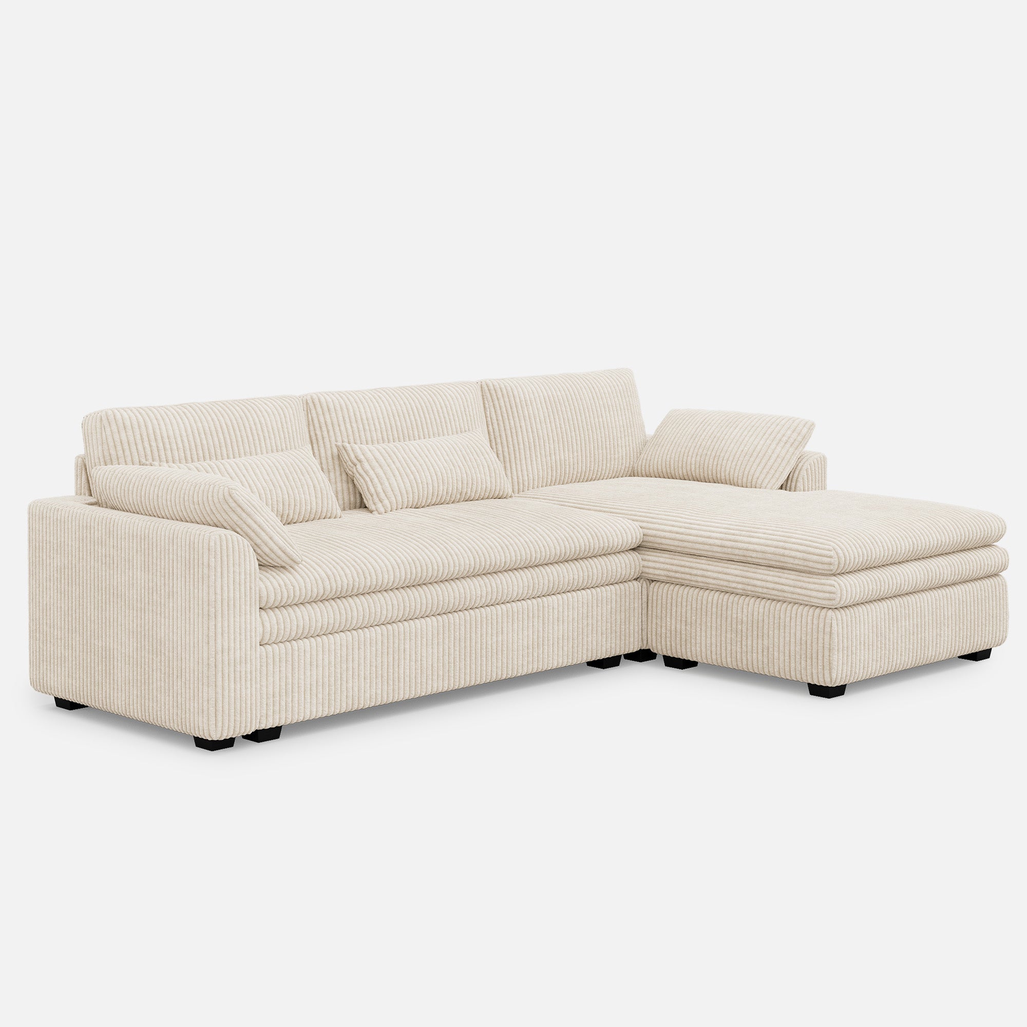 Vayla Oversized Cloud 3 Seats L Shaped Sofa
