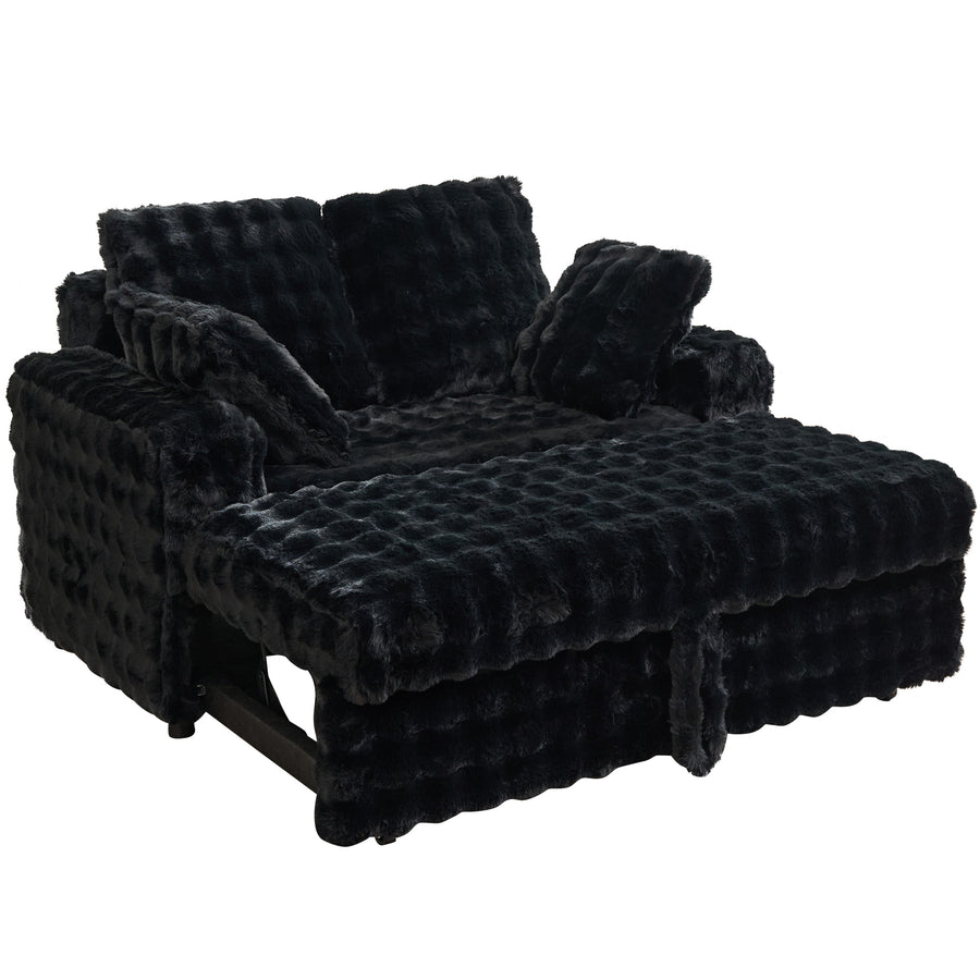 piano-black-/-faux-rabbit-fur-bubble-track-arm
