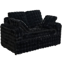 piano-black-/-faux-rabbit-fur-bubble-track-arm