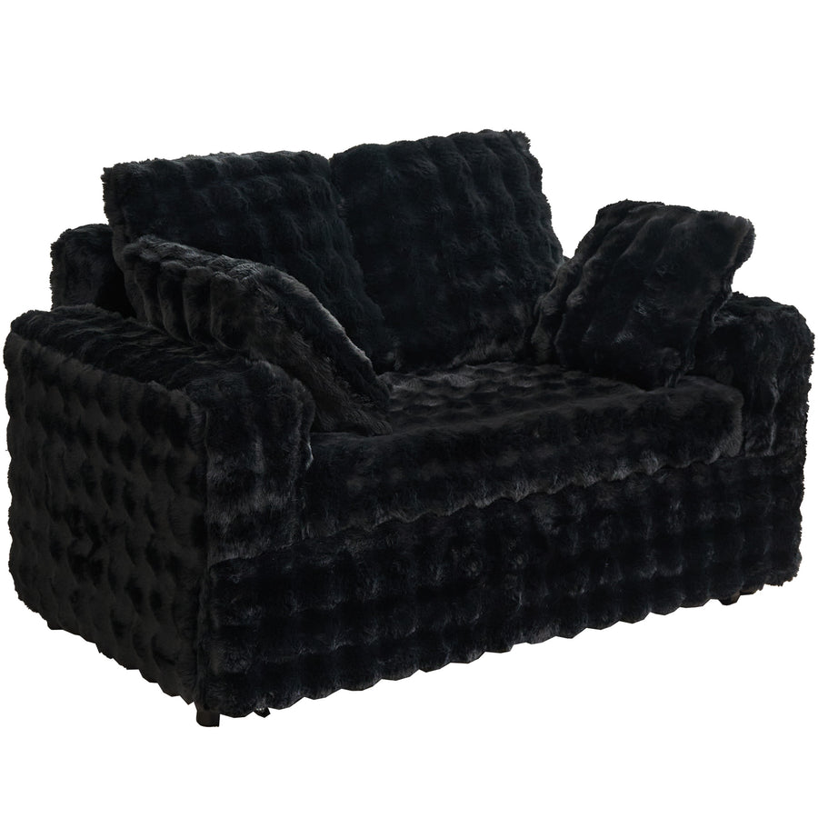 piano-black-/-faux-rabbit-fur-bubble-track-arm