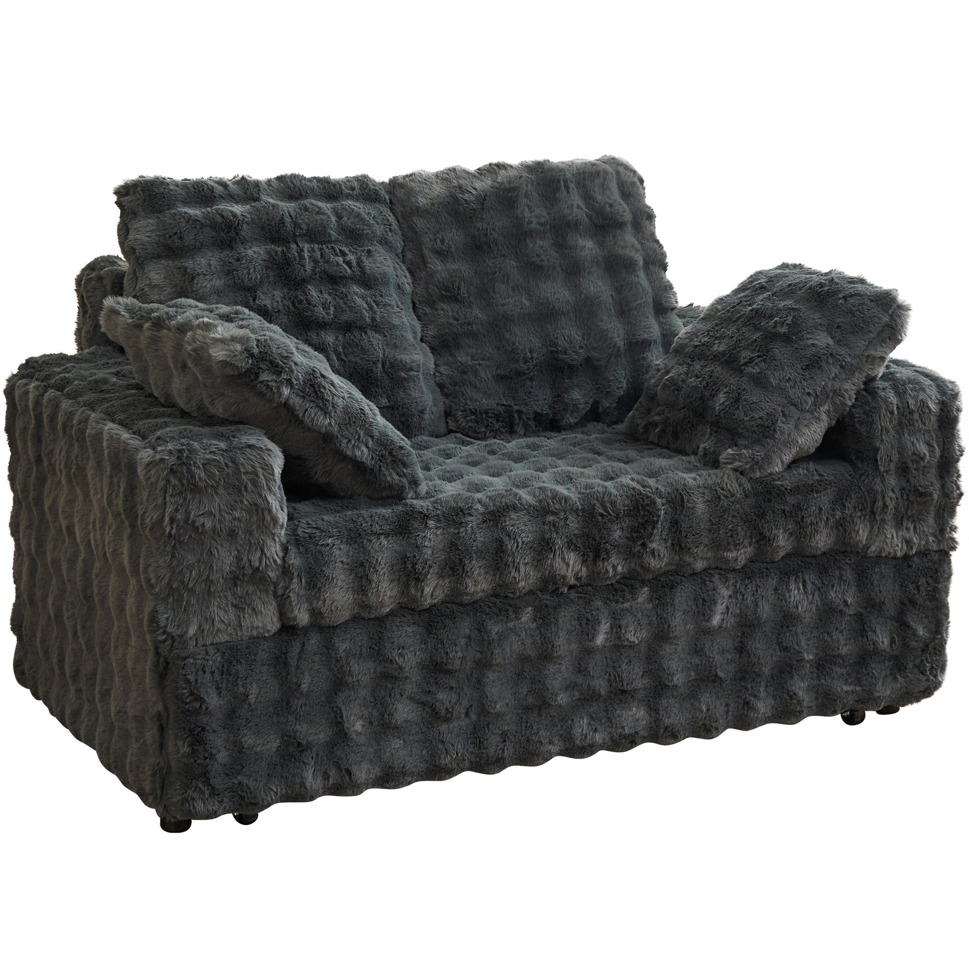 Faux-Rabbit-Fur-Bubble-Dark-Grey